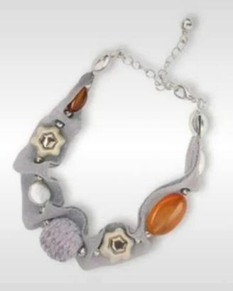 Bracciale Thun in seta secreta grigio smaltato