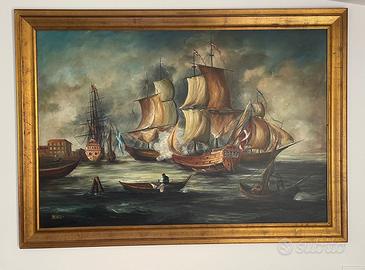 Olio su tela Vascelli