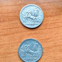 **Regno 2 LIRE quadriga briosa argento 1916 1917**