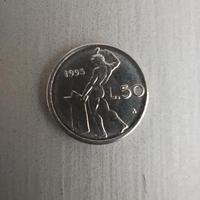 Moneta Lire 50 piccola del 1995