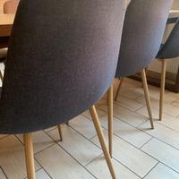 Sedia in tessuto grigio antracite