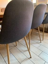 Sedia in tessuto grigio antracite