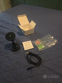 ricarica wireless con calamita e ventosa