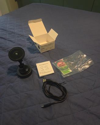 ricarica wireless con calamita e ventosa