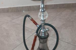 Narghilè Shisha Tradizionale in Vetro e Metallo co