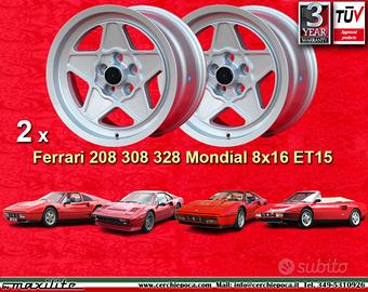 2 pz cerchi Ferrari 308 8x16 ET15 5x108