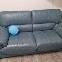 DIVANO PELLE BLU