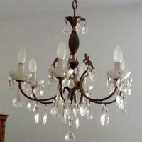Lampadario con gocce cristallo