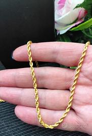 Catenina lunga sottile placcato oro 