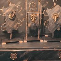 girarrosto in ferro battuto 