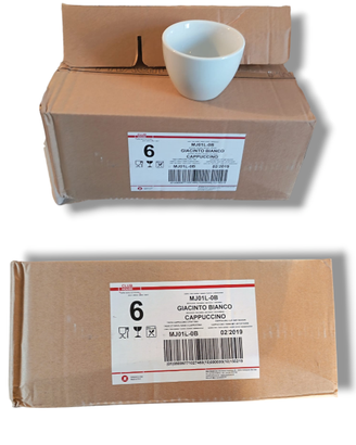 Tazza Giacinto Bianco Cappuccino - 1 pacco da 6pz
