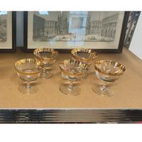 Coppe Champagne Alsazia Bordo Oro Greco - Vintage