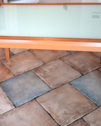 TAVOLO ALLUNGABILE IN LEGNO E VETRO