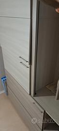 Armadio a ponte + letto contenitore  matrimoniale