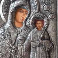 Sacra icona con riza in argento 950