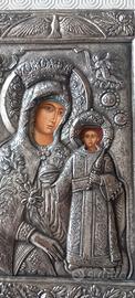 Sacra icona con riza in argento 950