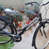city bike nera nuova in alluminio 