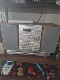sony compact stereo radio,cd,minidisc,cassette.