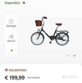 Bicicletta pieghevole ancora imballata