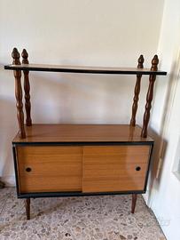Mobiletto Tv Vintage in legno anni 1950 1960