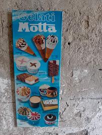 GELATI MOTTA INSEGNA TARGA TABELLA ANNI 80 LISTINO