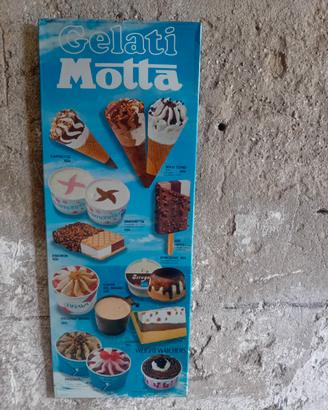 GELATI MOTTA INSEGNA TARGA TABELLA ANNI 80 LISTINO