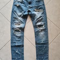 Jeans Nazzaro slim fit strappati, tg 44