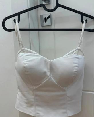 Top Guess Bianco a corpetto