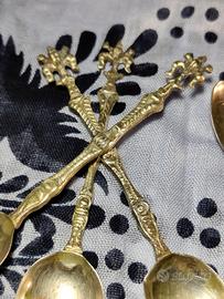 💎  Set 6 cucchiaini vintage decorati d'epoca 💎 