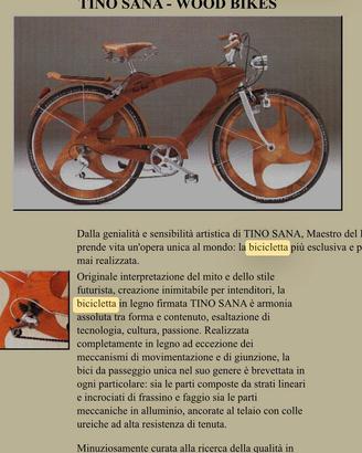 Bicicletta da museo Tino Sana