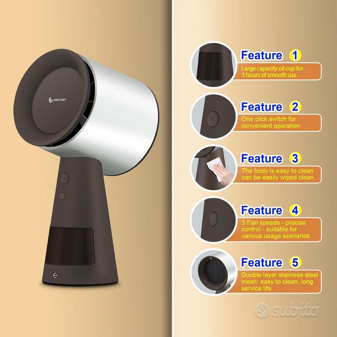 Cappa Aspirante Portatile AMZCHEF - Per Cucina, Barbecue E Hot Pot, 3 Velocità - Foto 4