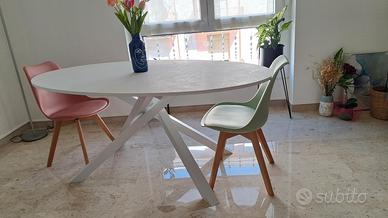 Tavolo Ikea ovale bianco