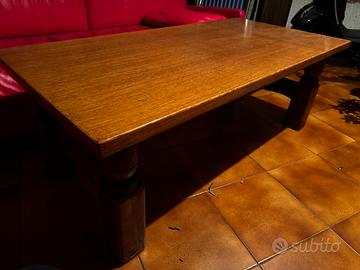 Tavolino rettangolare in legno 140L x 70l x 50h