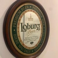 Specchio pubblicitario Birra Loburg vintage