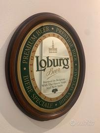 Specchio pubblicitario Birra Loburg vintage