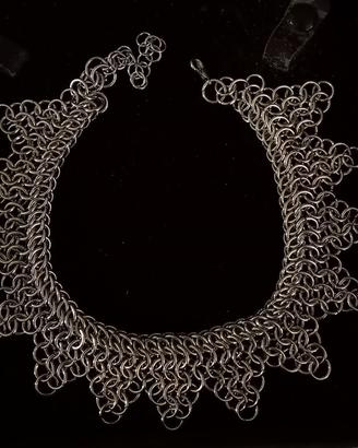 collana fatta a mano in acciaio inox 