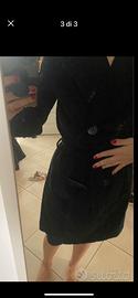 Cappotto vellutino a coste nero s