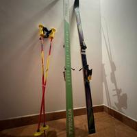 set sci alpino, bastoncini e sacca