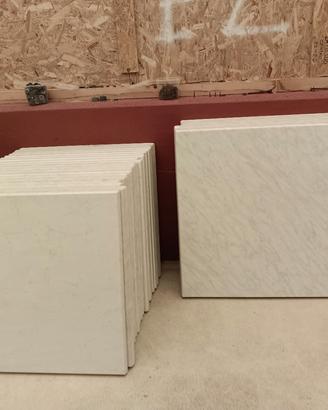 Piani Tavolo in Verzital eff. Marmo Carrara
