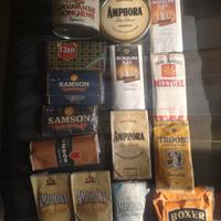 Buste e scatole tabacco da pipa  piene e non