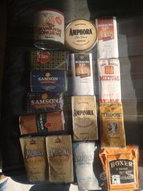Buste e scatole tabacco da pipa  piene e non