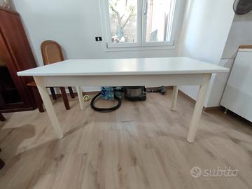 tavolo bianco antigraffioallungabile 160 x 80 + 40