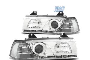 FARI BMW E36 90-99 LUCE DIURNA FONDO CROMATO