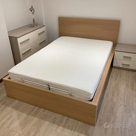 Letto contenitore MALM con materasso 140x200cm