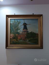 dipinto paesaggio campestre