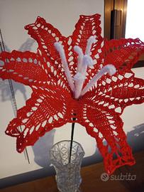 Fiore all'uncinetto  largh. 25 cm. - h. 54 cm circ