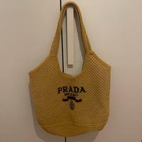 Borsa rafia da spiaggia prada