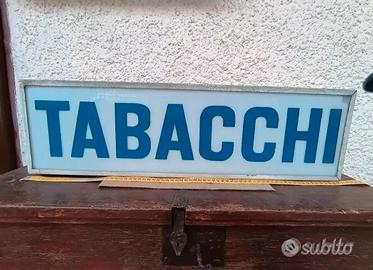 insegna luminosa tabacchi vintage bifacciale