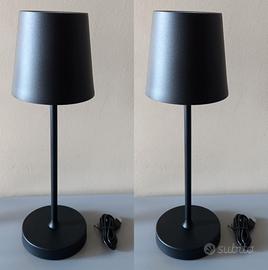Coppia di lampade da tavolo nere - NUOVE