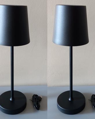 Coppia di lampade da tavolo nere - NUOVE